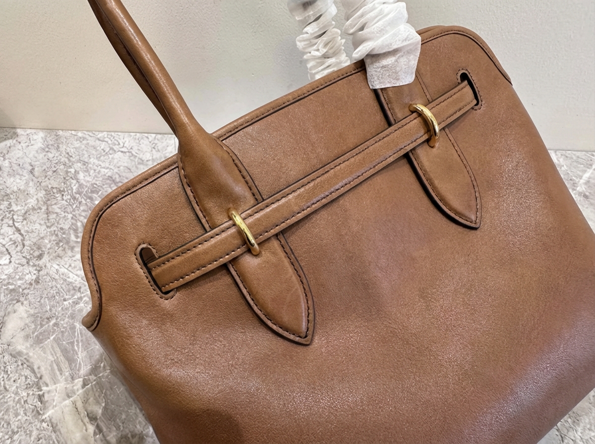 Aventure Nappa Leather Top-Handle Bag / Aventure Nappa Soft Leather Bag - Image 5