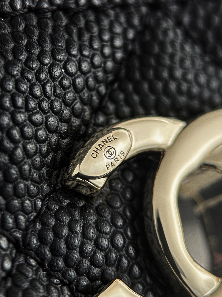 Chanel Mini Flap Bag with Top Handle turn-lock detail