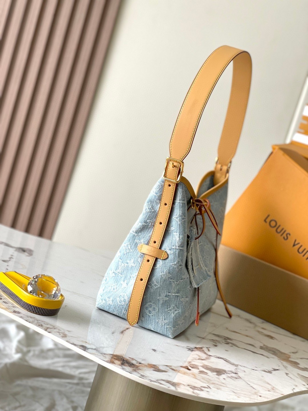 Louis Vuitton Vintage Denim Shoulder Bag - Image 2