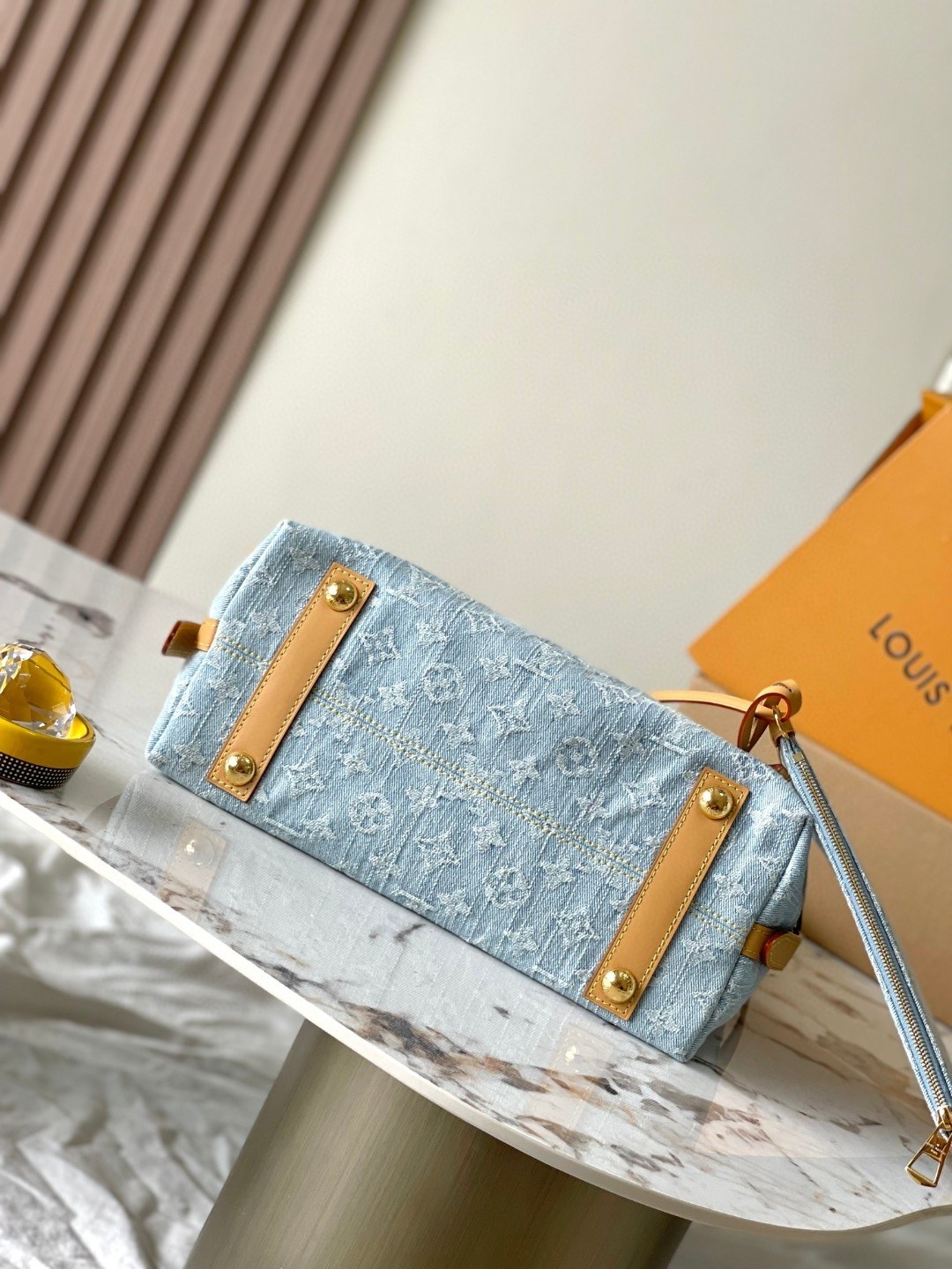 Louis Vuitton Vintage Denim Shoulder Bag - Image 3