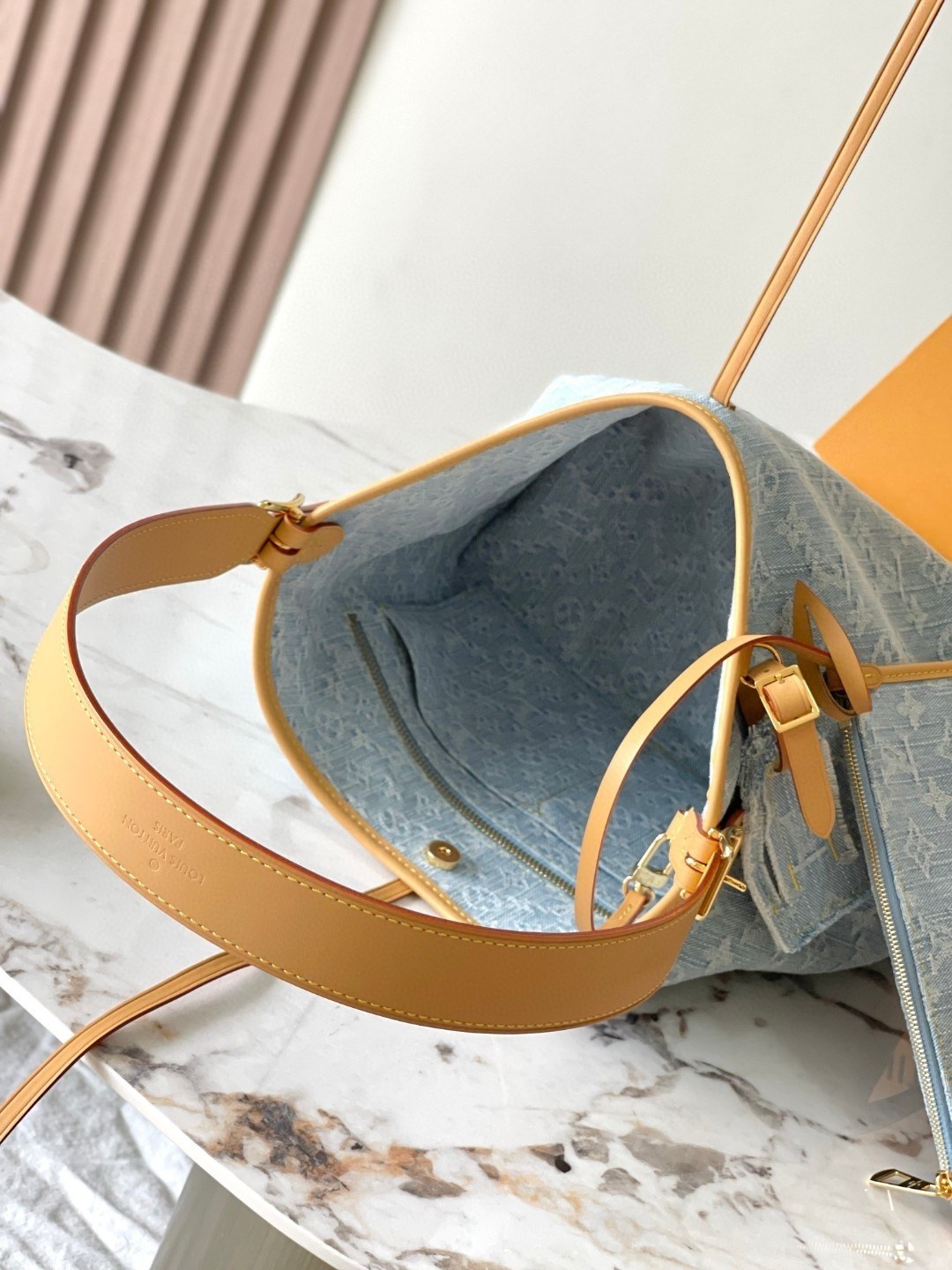 Louis Vuitton Vintage Denim Shoulder Bag - Image 4