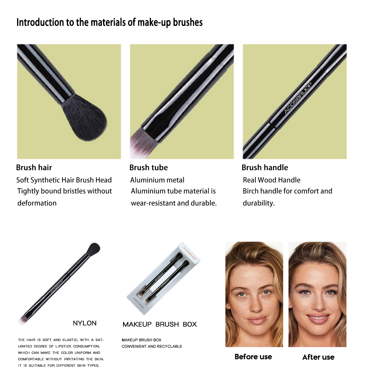 ACOSBRUOP Dual-Ended Eyeshadow Brush detail image 3
