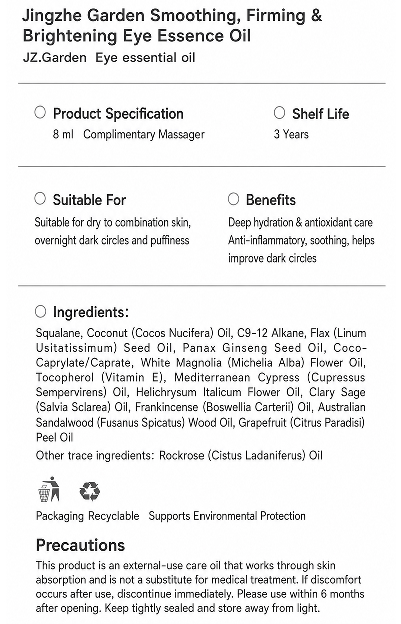 Smoothing, Firming & Brightening Eye Essence Oil detail image 13